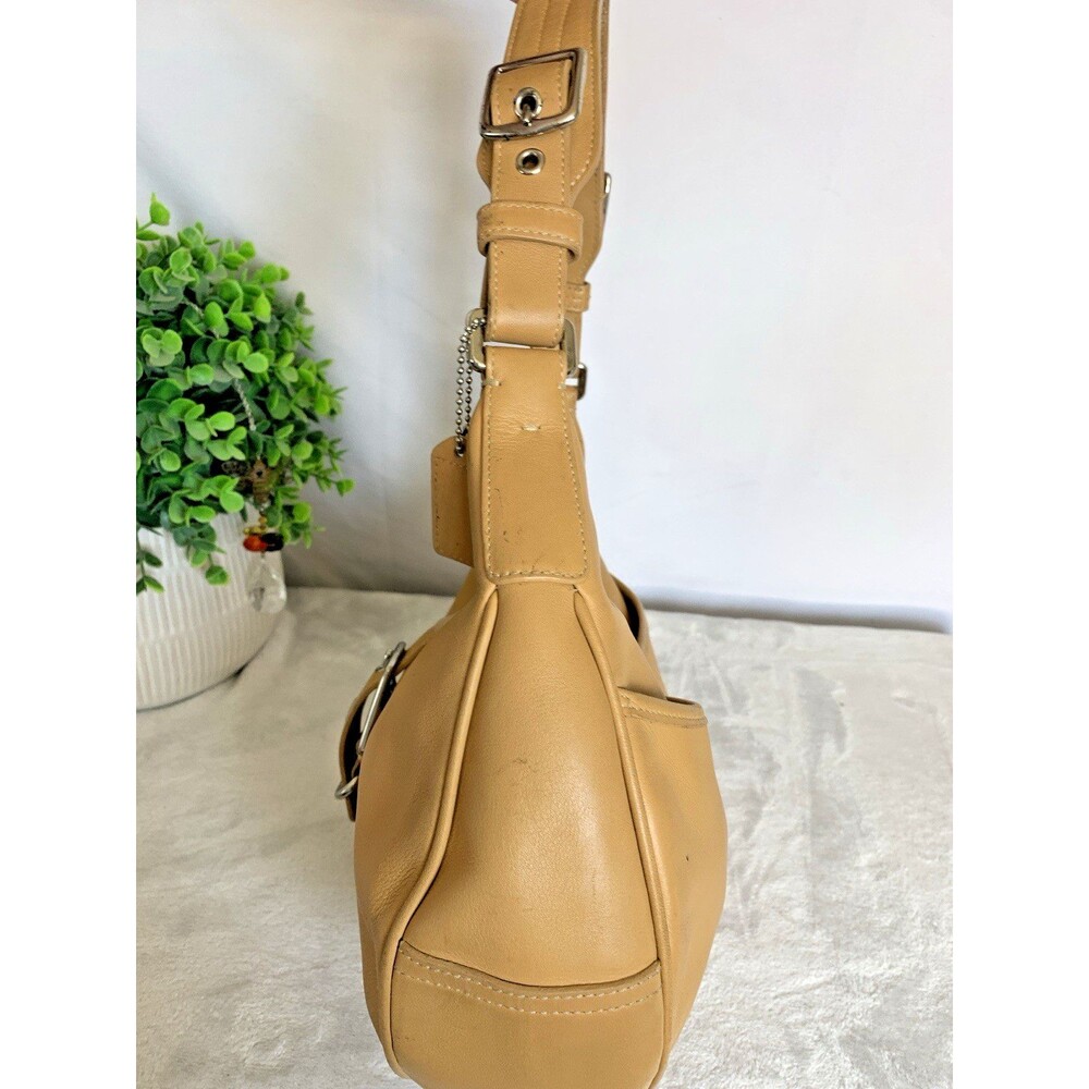 Coach Vintage Hamptons Leather Buckle Hobo Shoulder Bag 7548 Camel Tan - Picture 8 of 16